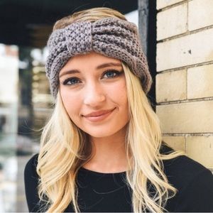 🎀 Host Pick 🎀 Dusty grey rose rolled knit headband